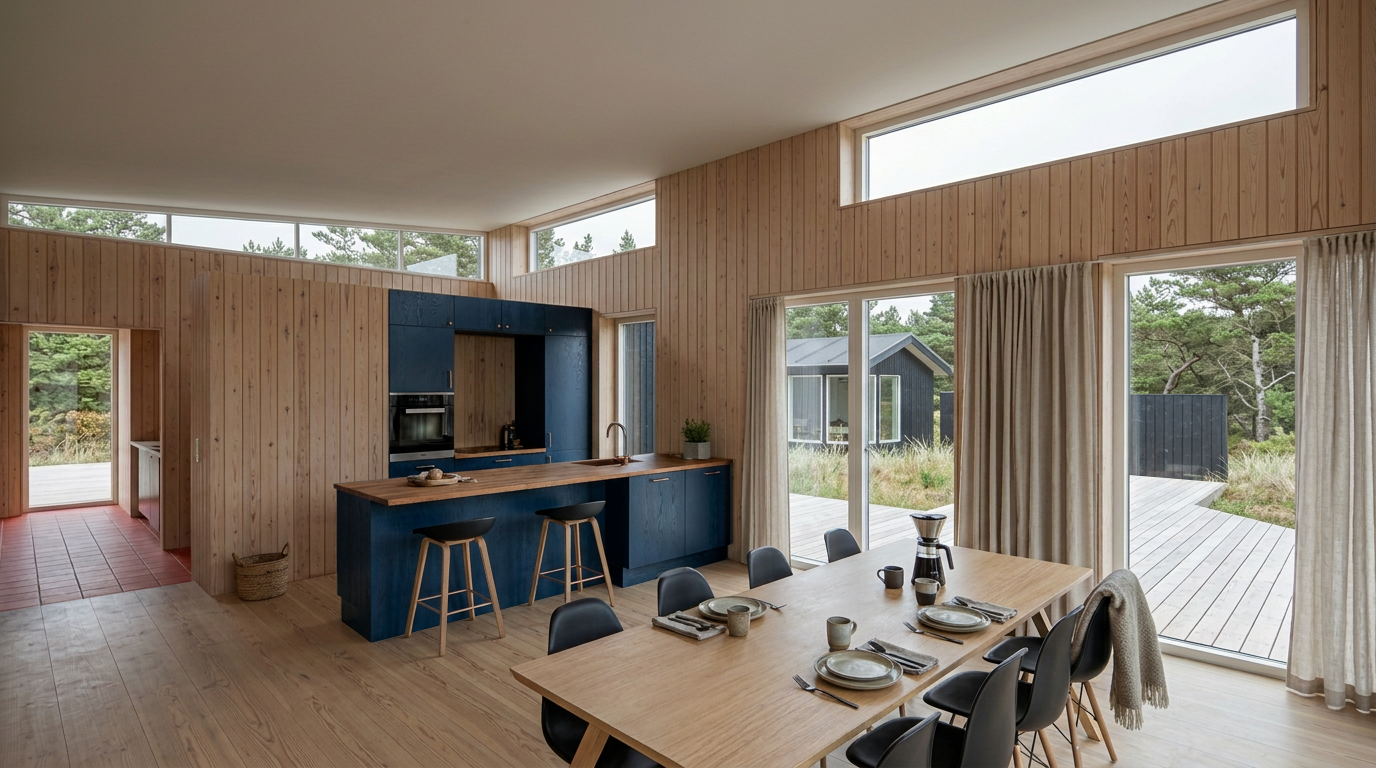 Møllebosletten_Viz_Interiør_Trævægge_Blå køkken_V2